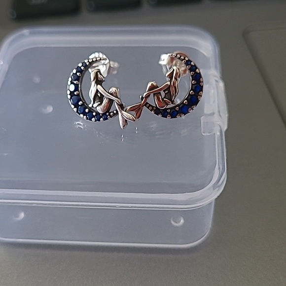 Moon Mermaid 🧜‍♀️ Sterling Silver Earrings - Picture 9 of 9